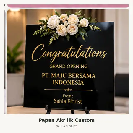 Papan Bunga Akrilik Bojongsari